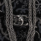 Chanel Sequin Embellished Woven CC Medium Double Flap Shoulder Bag