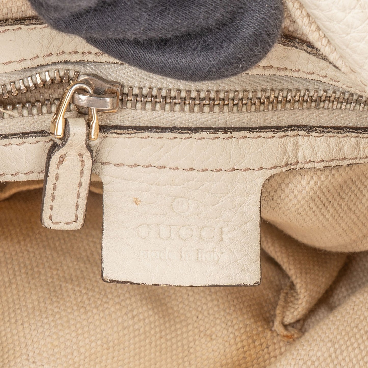 Gucci Monogram GG Canvas Bamboo Hobo Shoulder Bag