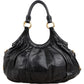 Miu Miu Vitello Lux Leather Pleated Hobo Handbag