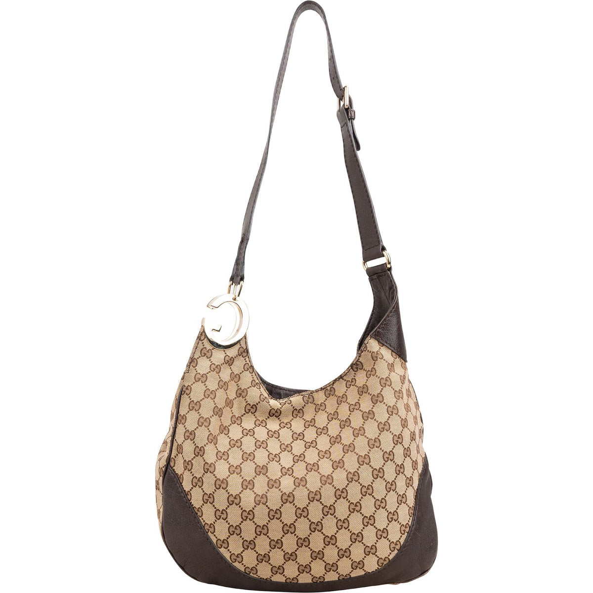 Gucci Monogram GG Canvas Britt Hobo GG Shoulder Bag