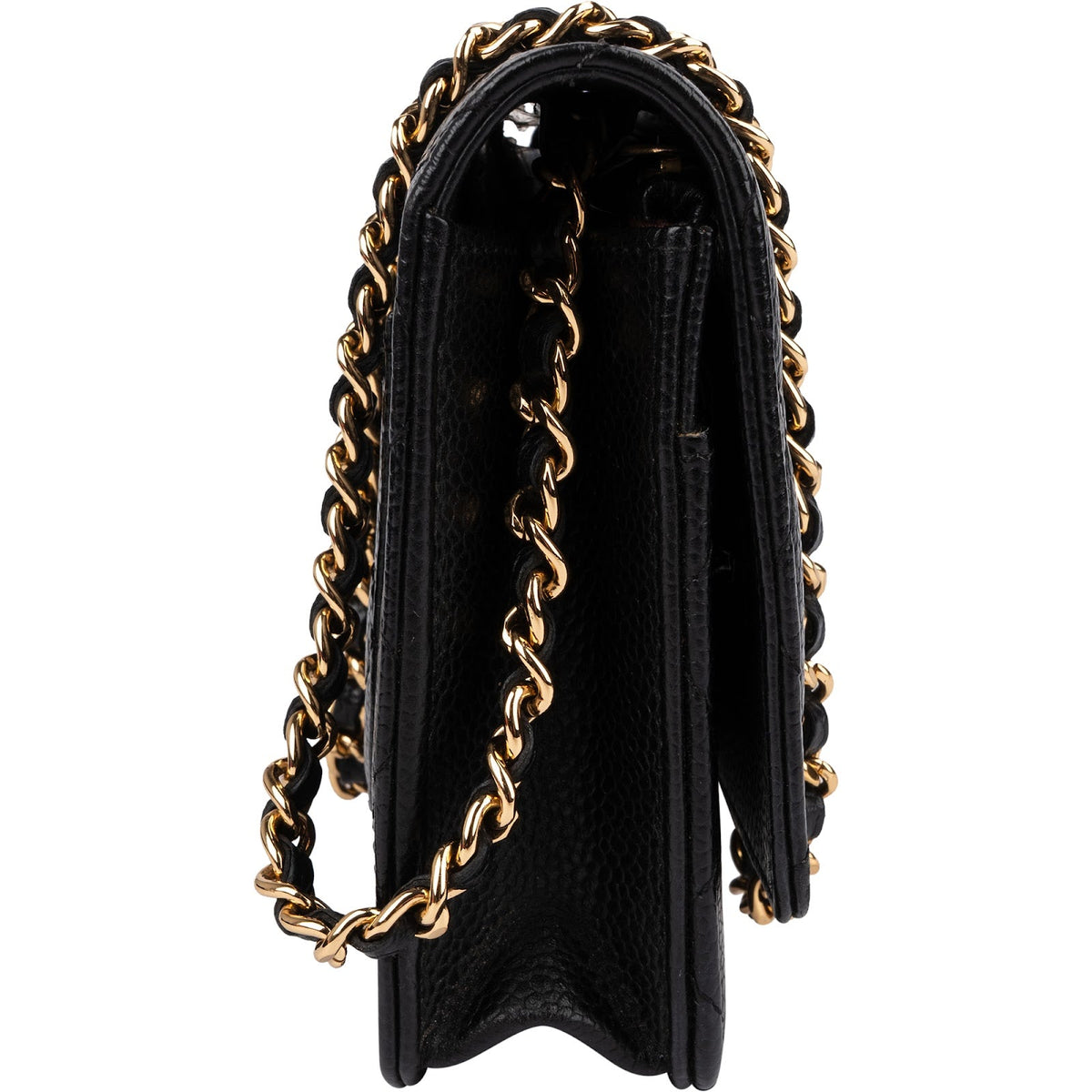 Chanel Quilted Caviar Leather CC Wallet On Chain Crossbody Bag