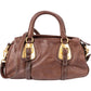 Prada Brown Vitello Daino Bauletto Handbag