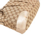 Gucci Monogram GG Canvas Metallic Leather Sukey Handbag