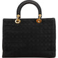 Christian Dior Quilted Nylon Cannage Large Lady Dior Handbag