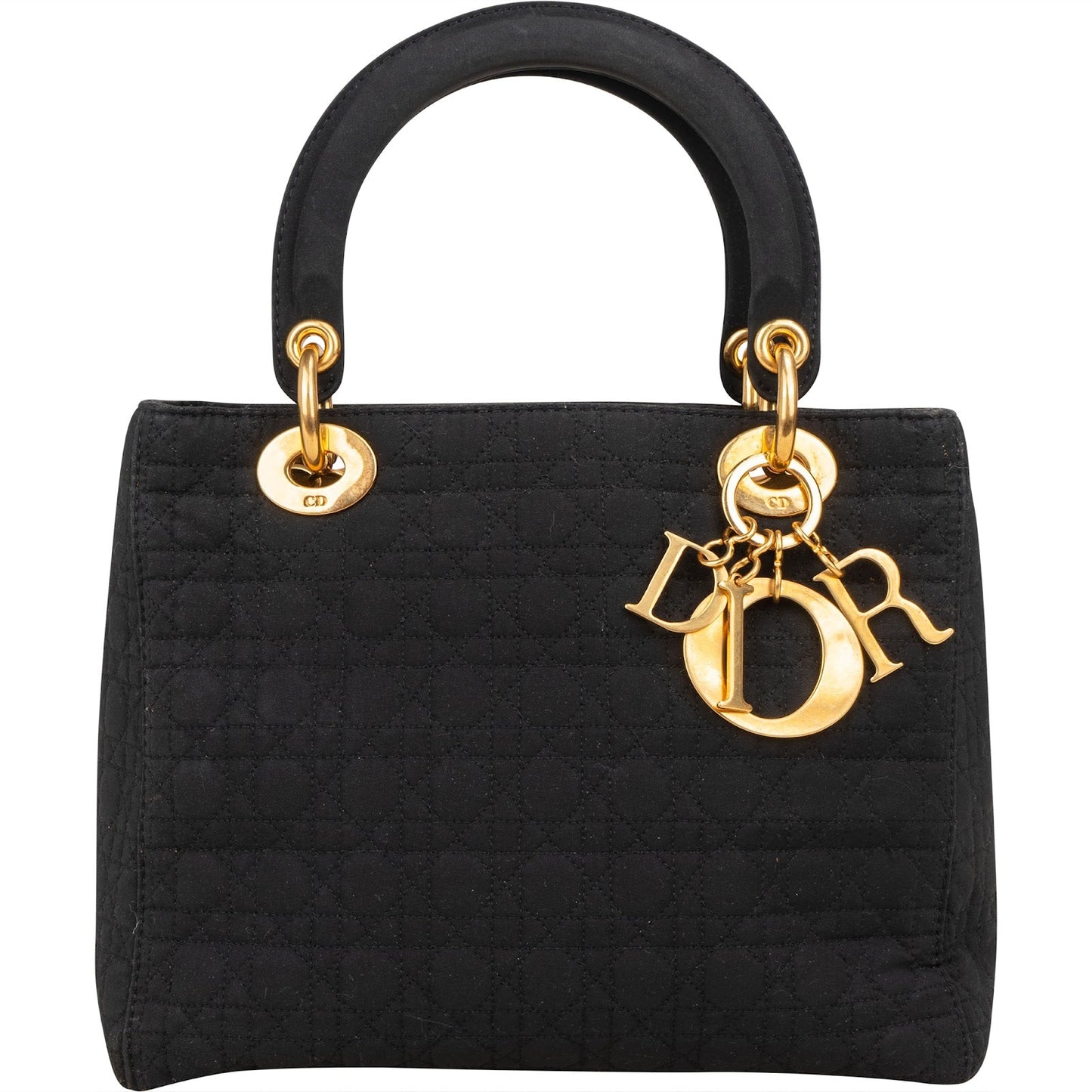 Christian Dior Quilted Nylon Cannage Lady Dior Handbag