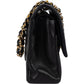 Chanel Quilted Lambskin Chevron Medium 24K Gold Double Flap Shoulder Bag