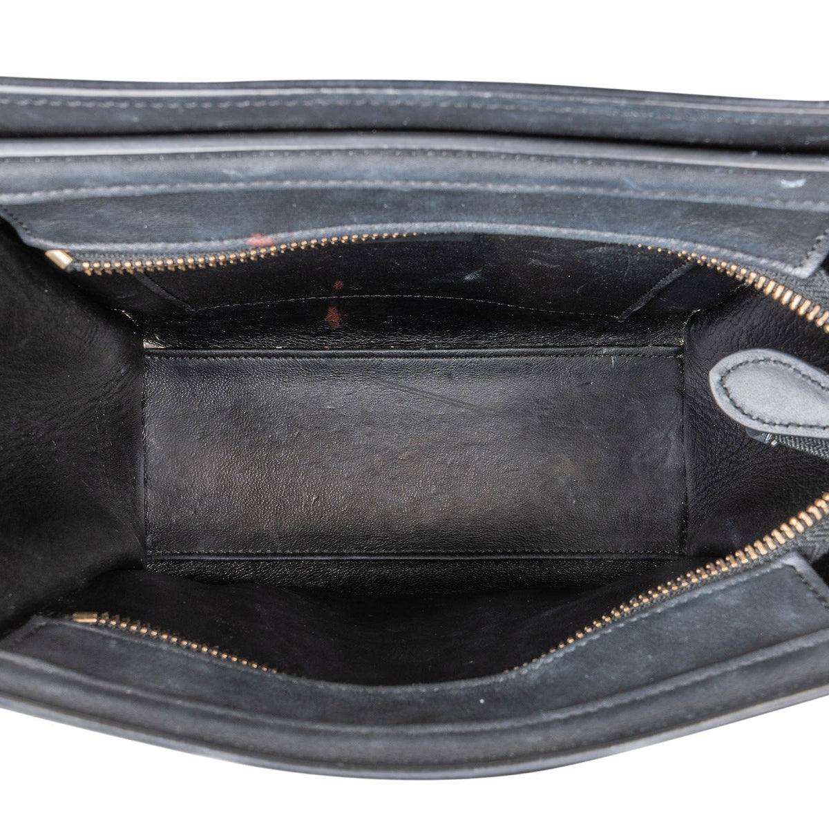 Celine Black Calfskin Leather Luggage Handbag