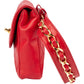 Chanel Red Quilted Stitched Lambskin Vintage CC Belt Crossbody Bag