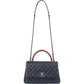 Chanel Quilted Caviar Leather Lizard Coco Handle Flap Handbag
