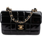 Chanel Patent Leather Chocolate Bar 24K Gold Single Flap Crossbody Bag