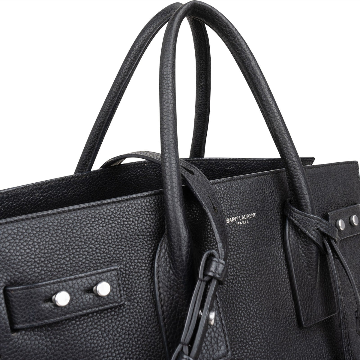 Saint Laurent Grained Leather Sac de Jour Handbag