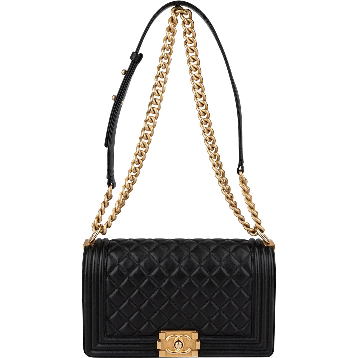 Chanel Quilted Lambskin Medium Boy Crossbody Bag