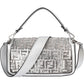 Fendi FF Sequin Embroidered Monogram Baguette Shoulder Handbag