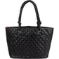 Chanel Quilted Lambskin Cambon Ligne Jumbo Tote Shoulder Bag