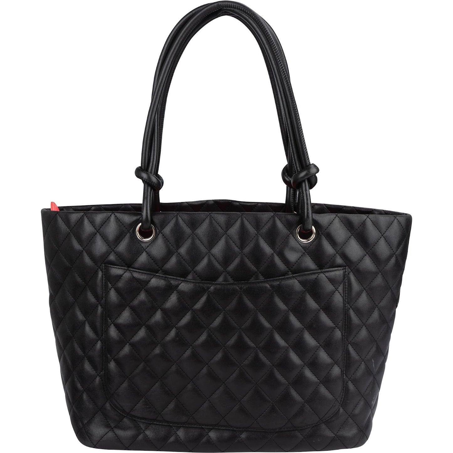 Chanel Quilted Lambskin Cambon Ligne Jumbo Tote Shoulder Bag