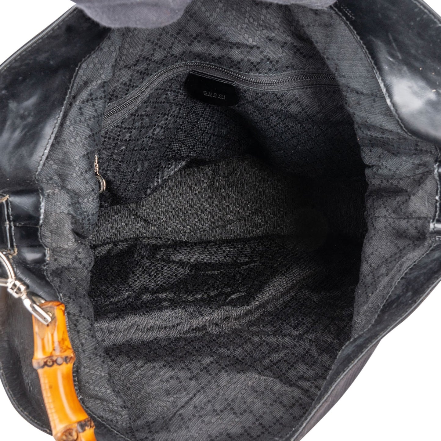 Gucci Nylon Bamboo Hobo Shoulder Bag