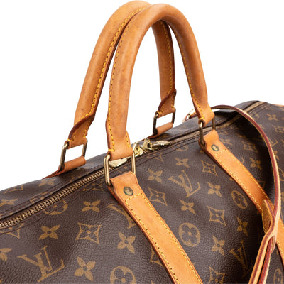 Louis Vuitton Monogram Canvas Keepall 55 Bandoulière Travel Bag