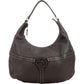 Gucci Pebbled Leather Interlocking G Hobo Shoulder Bag