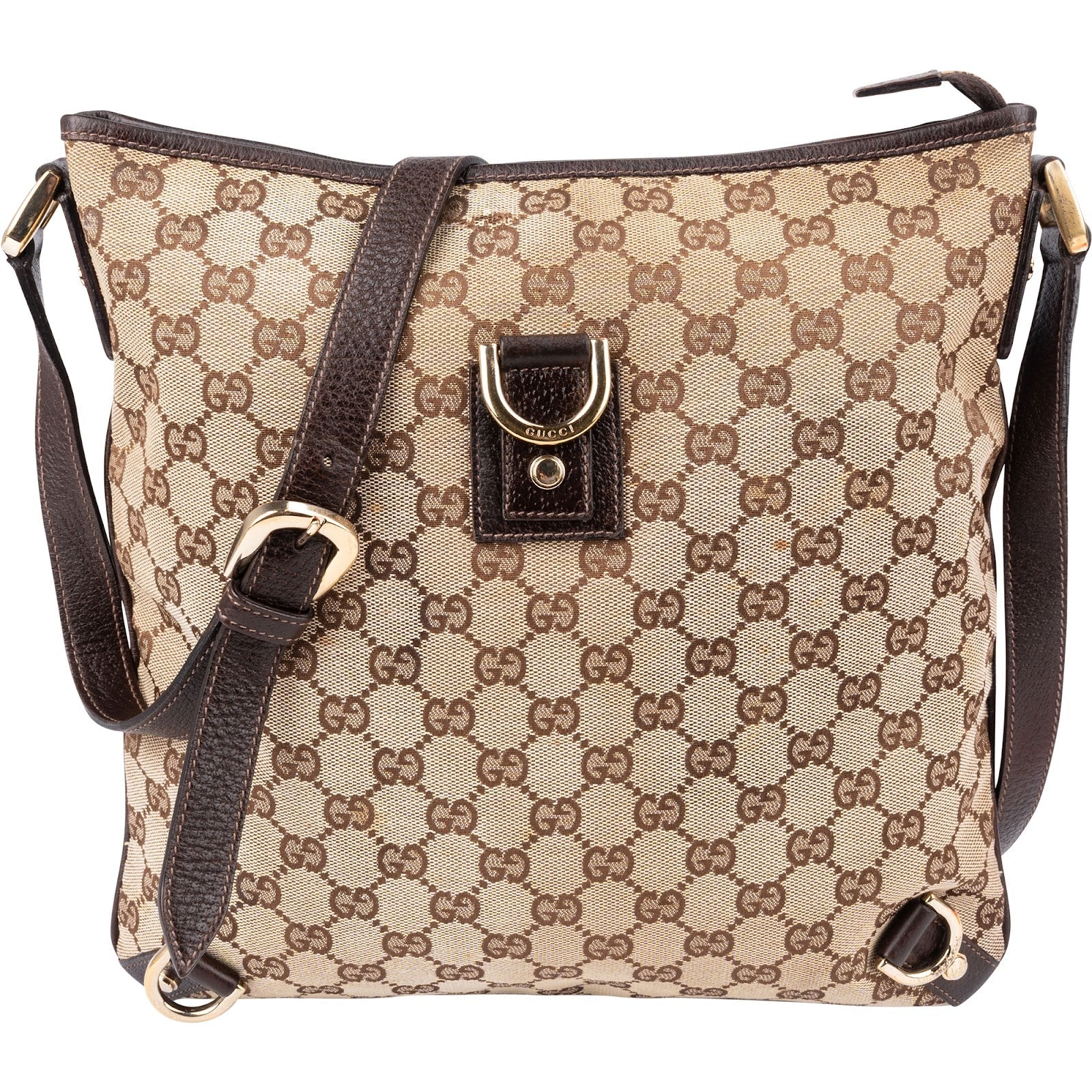 Gucci Monogram GG Canvas Abbey D-Ring Messenger Crossbody Bag