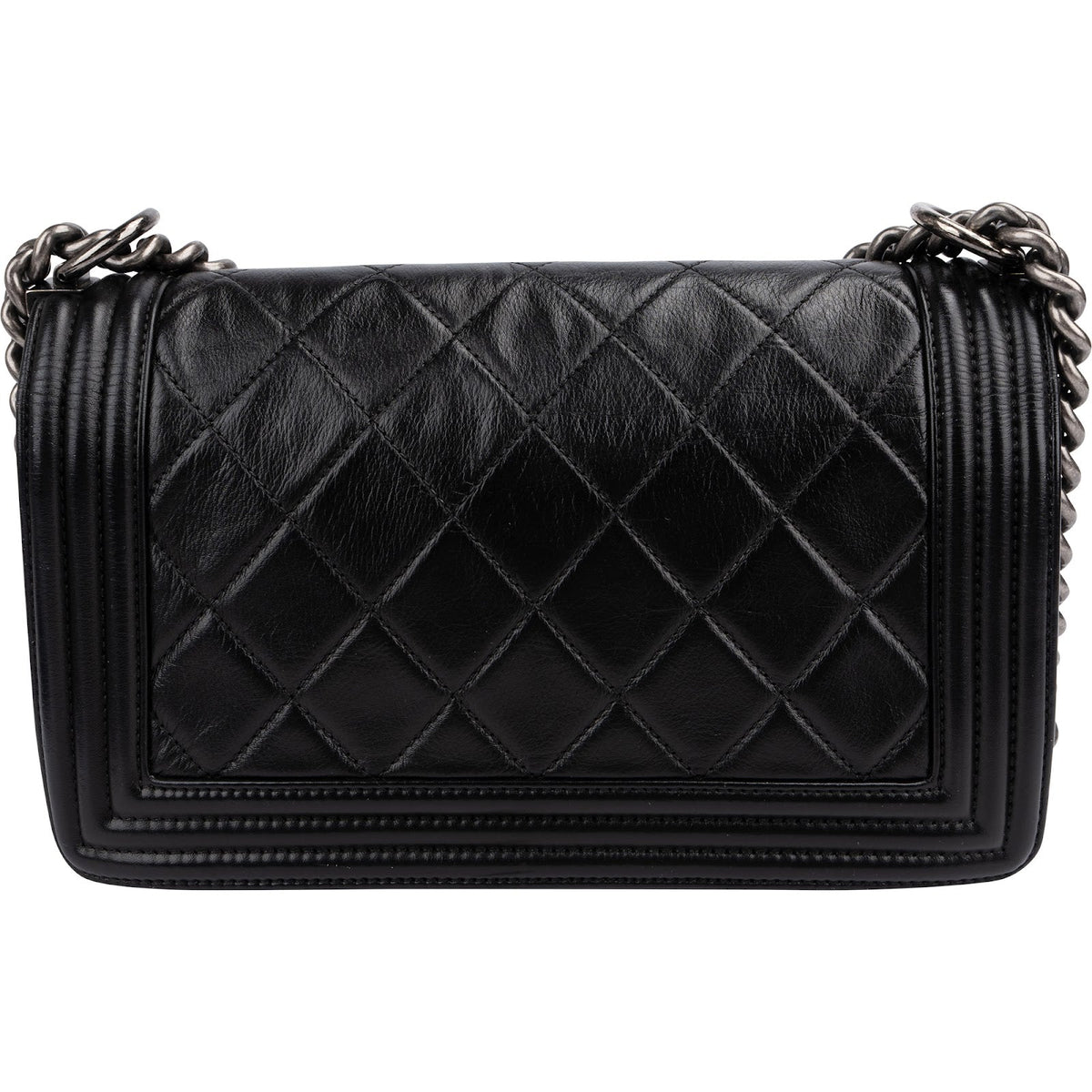 Chanel Boy Medium Single Flap aus gestepptem Lammleder – Ansicht 4