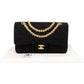 Chanel Quilted Jersey 24K Gold Medium Double Flap Crossbody Bag