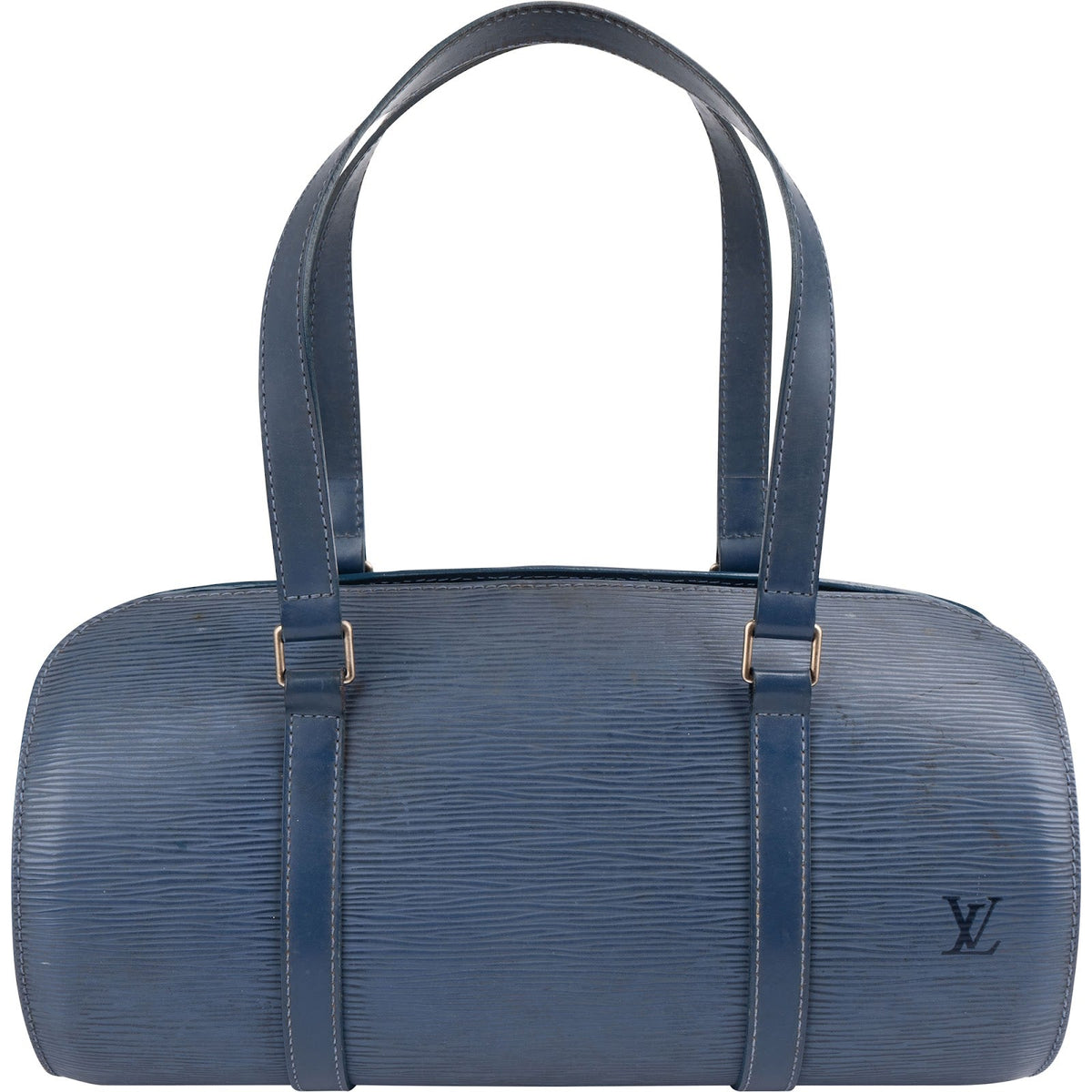Louis Vuitton Soufflot aus blauem Epi-Leder – Vorderansicht
