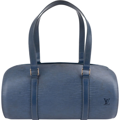 Louis Vuitton Blue Epi Leather Soufflot Handbag