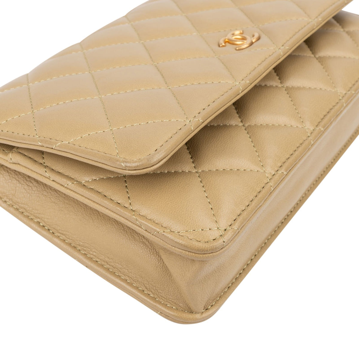 Chanel Quilted Lambskin Sweetheart CC Wallet On Chain Crossbody Bag