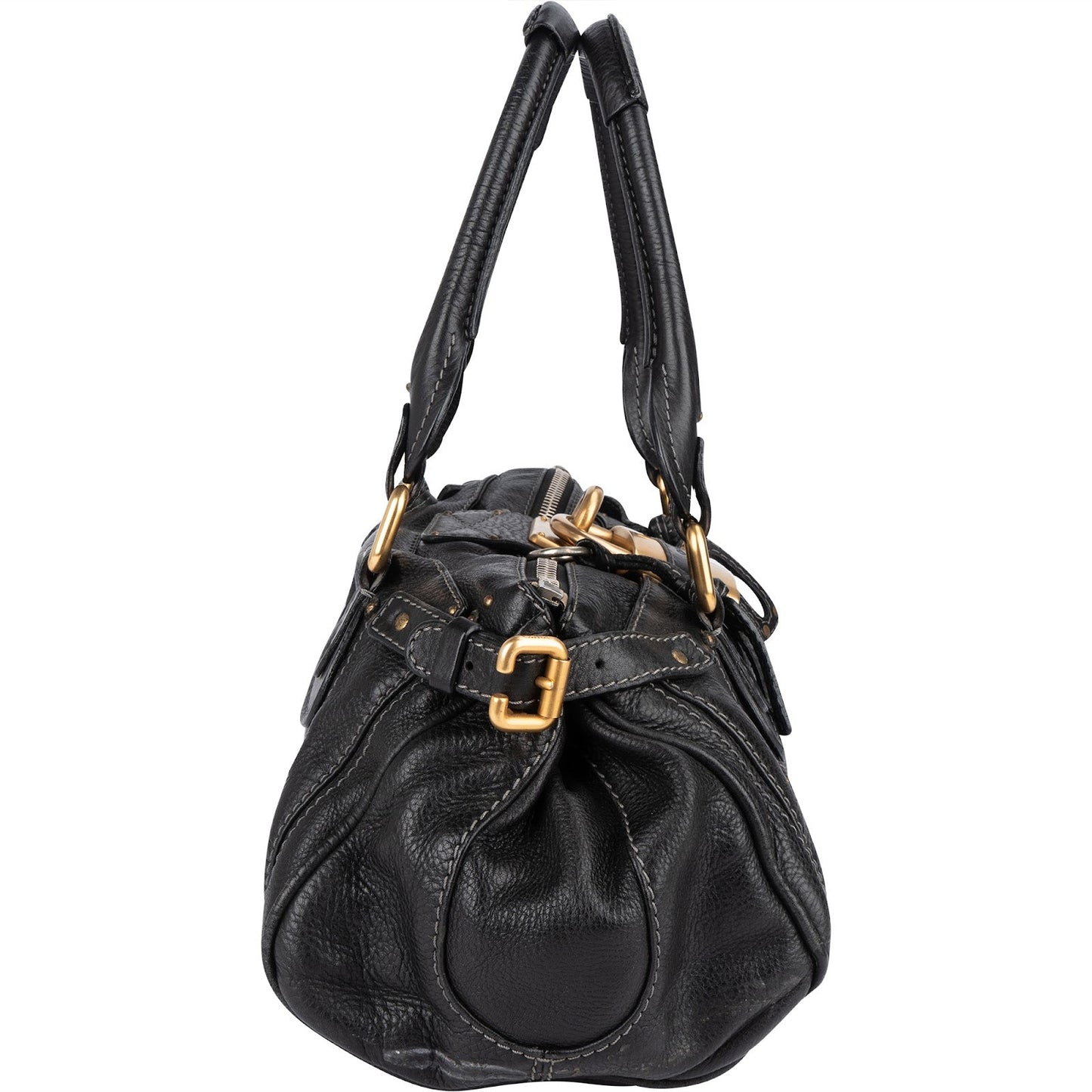 Chloé Pebbled Leather Paddington Satchel Handbag