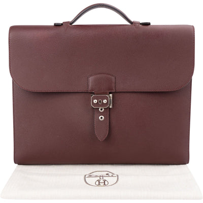 Hermès Rouge H Epsom Leather Sac à Dépêches 38 Handbag