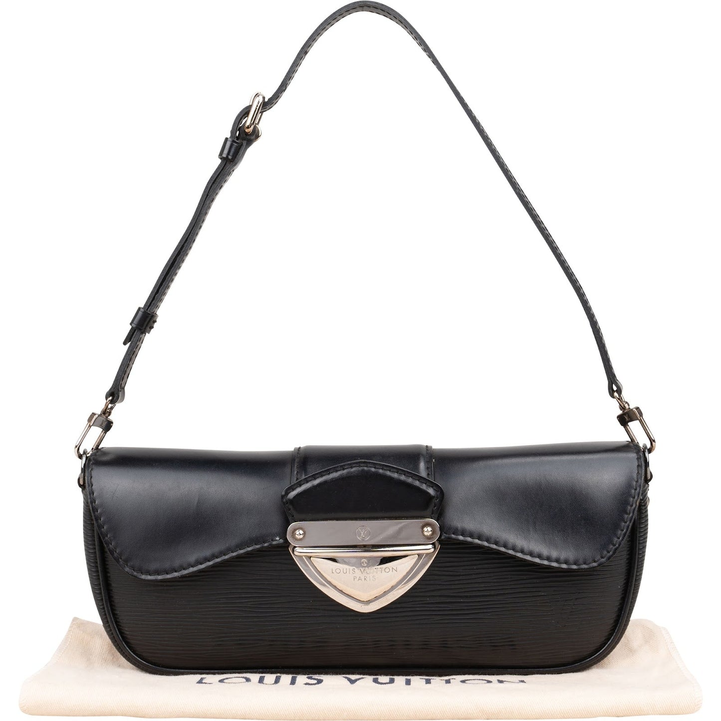 Louis Vuitton Noir Epi Leather Montaigne Pochette Shoulder Bag