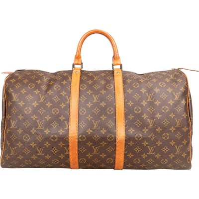 Louis Vuitton Monogram Canvas Keepall 55 Travel Bag