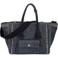 Prada Shopper aus perforiertem Denim mit Nieten – Ansicht 5