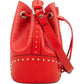Gucci Guccissima Leather Studded Bucket Crossbody Bag