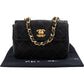 Chanel Quilted Lambskin 24K Gold Mini Square Single Flap Crossbody Bag
