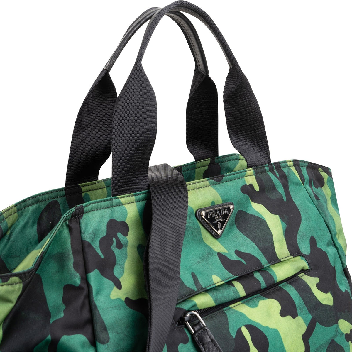 Prada Triangle Tote aus Nylon in Camouflage – Ansicht 2