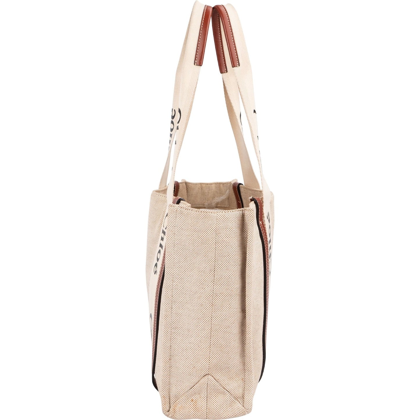 Chloé Canvas Medium Woody Tote Shoulder Bag
