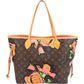 Louis Vuitton Limited Monogram Roses Neverfull MM Shoulder Bag