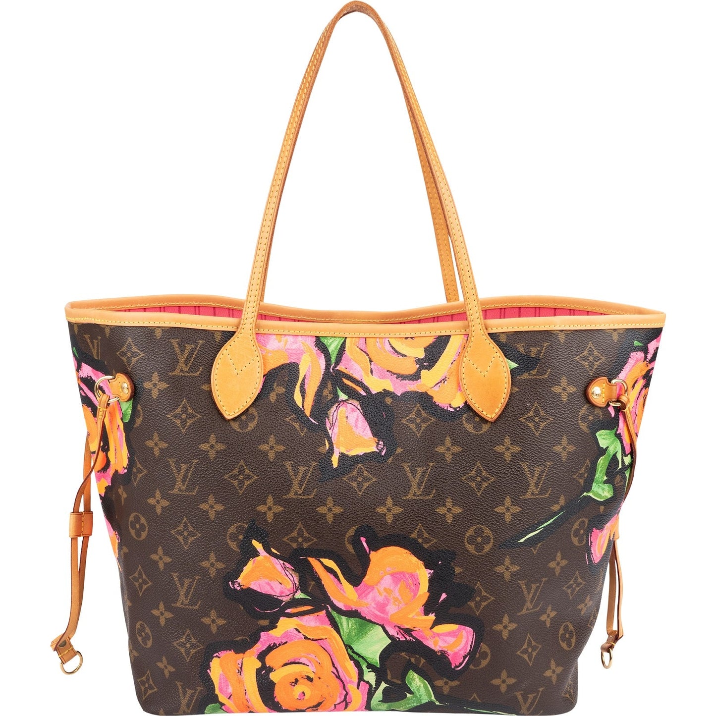 Louis Vuitton Limited Monogram Roses Neverfull MM Shoulder Bag