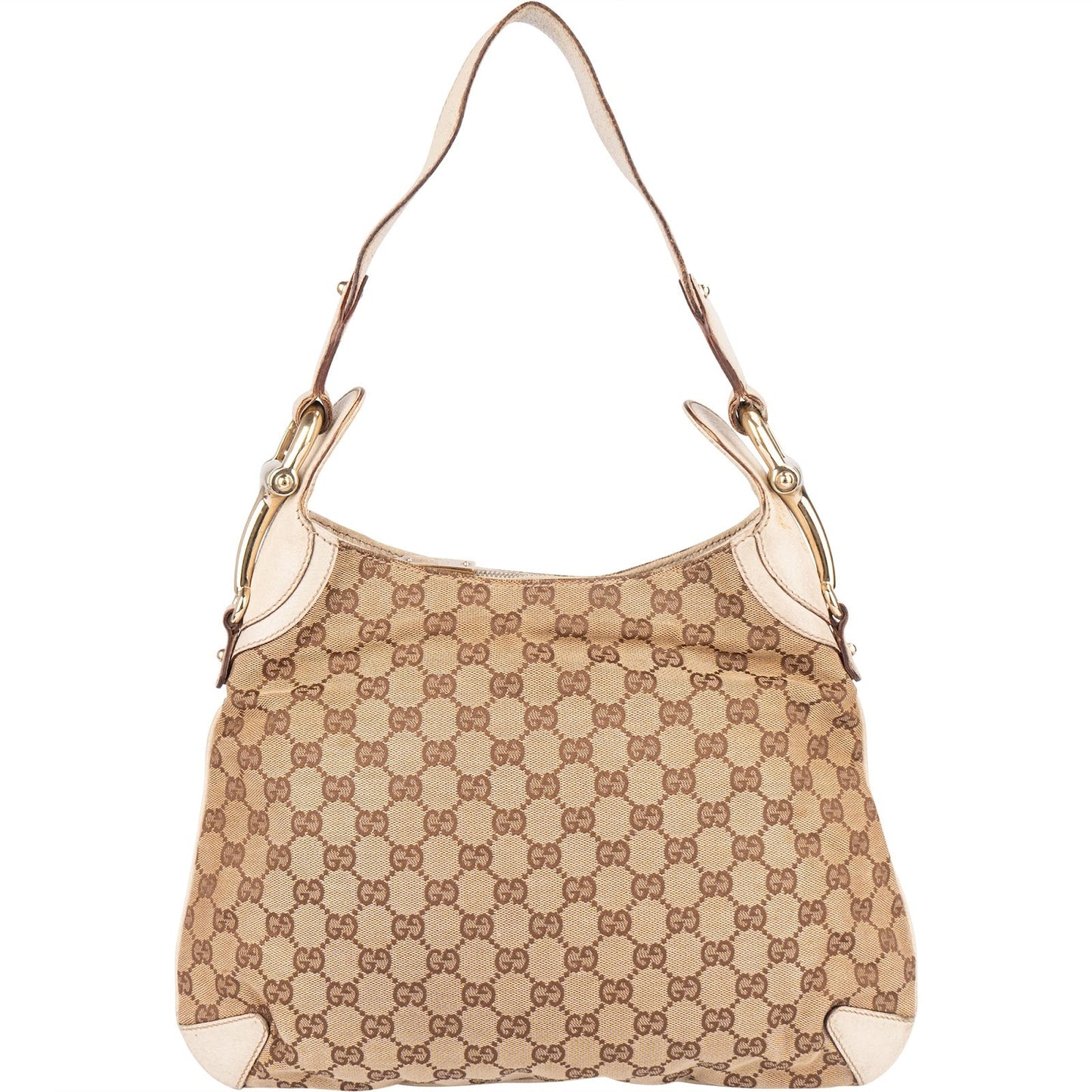Gucci Monogram GG Horsebit Hobo Shoulder Bag