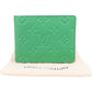Louis Vuitton Green Monogram Empreinte Leather Slender Wallet