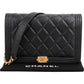 Chanel Quilted Caviar Leather Boy Wallet On Chain Crossbody Bag