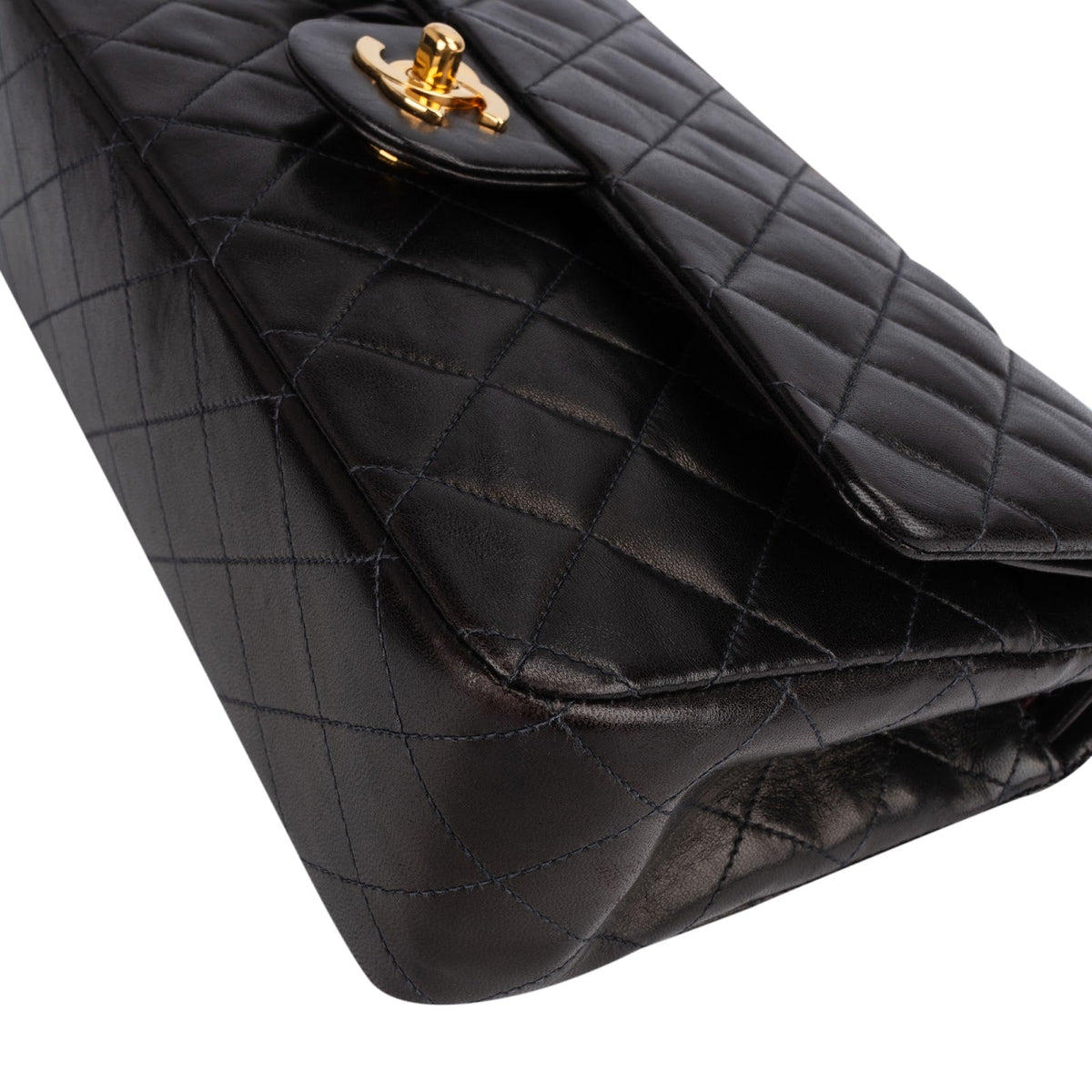 Chanel Quilted Lambskin 24K Gold Medium Double Flap Shoulder Bag