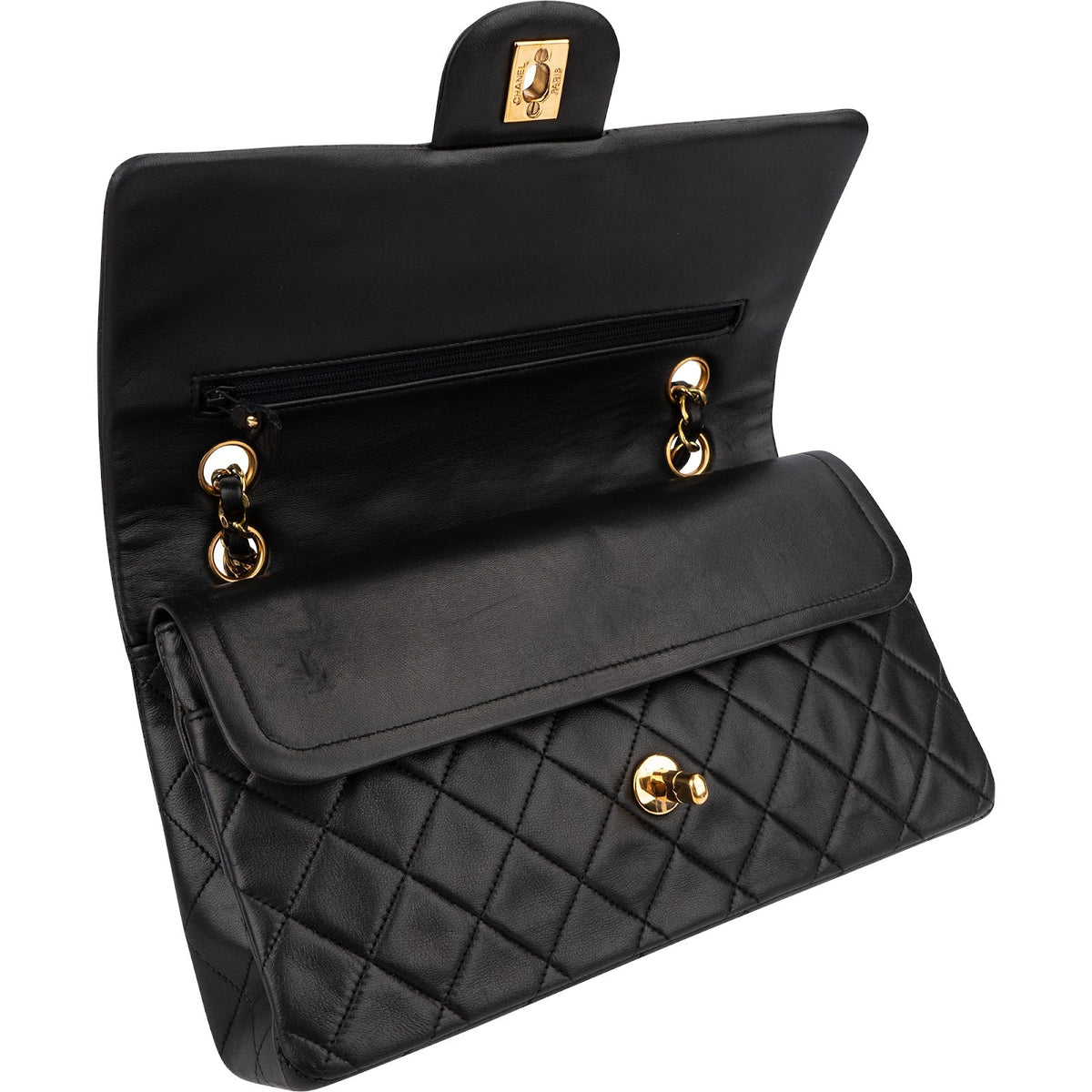Chanel Medium Double Flap aus gestepptem Lammleder – Ansicht 12