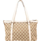 Gucci Monogram GG Canvas Abbey Tote Shoulder Bag