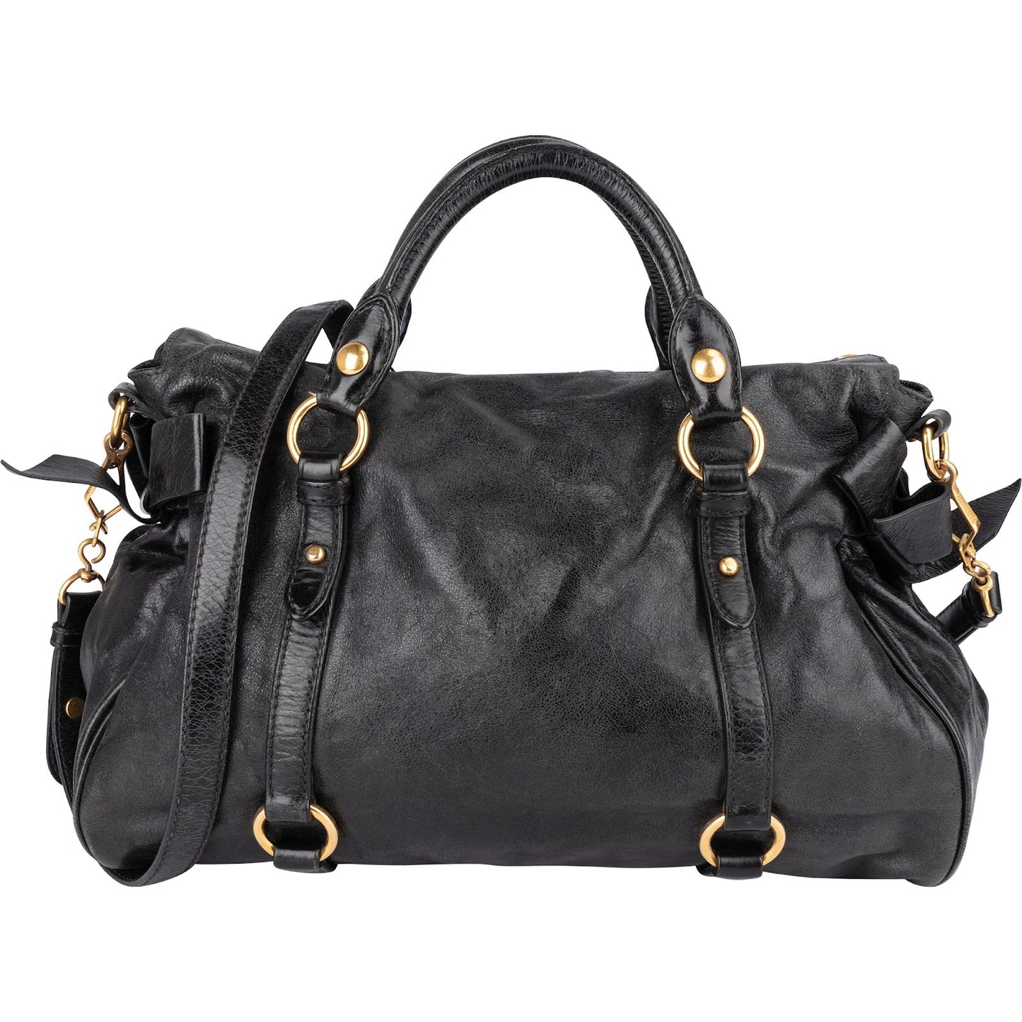 Miu Miu Vitello Lux Leather City Handbag