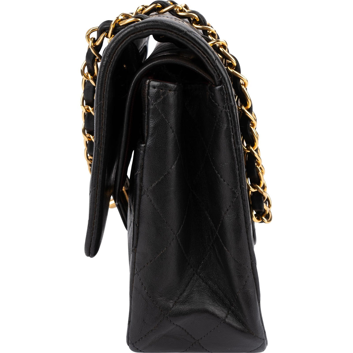 Chanel Quilted Lambskin 24K Gold Medium Double Flap Shoulder Bag