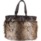 Chanel Faux Fur CC Charm Tote Handbag