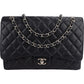 Chanel Quilted Caviar Leather Palladium Maxi Single Flap Crossbody Bag