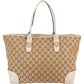 Gucci Monogram GG Canvas Lovely Heart Bit Tote Handbag